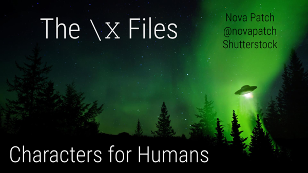 Characters for Humans title slide for IUC41