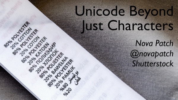 Unicode Beyond Just Characters title slide